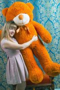 Карамельный большой плюшевый мишка рафаэль 160см