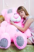 Розовый мишка тедди 160см